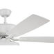 Pro Plus 211 52 inch White with White/Washed Oak Blades Contractor Ceiling Fan in White/Whitewashed Oak