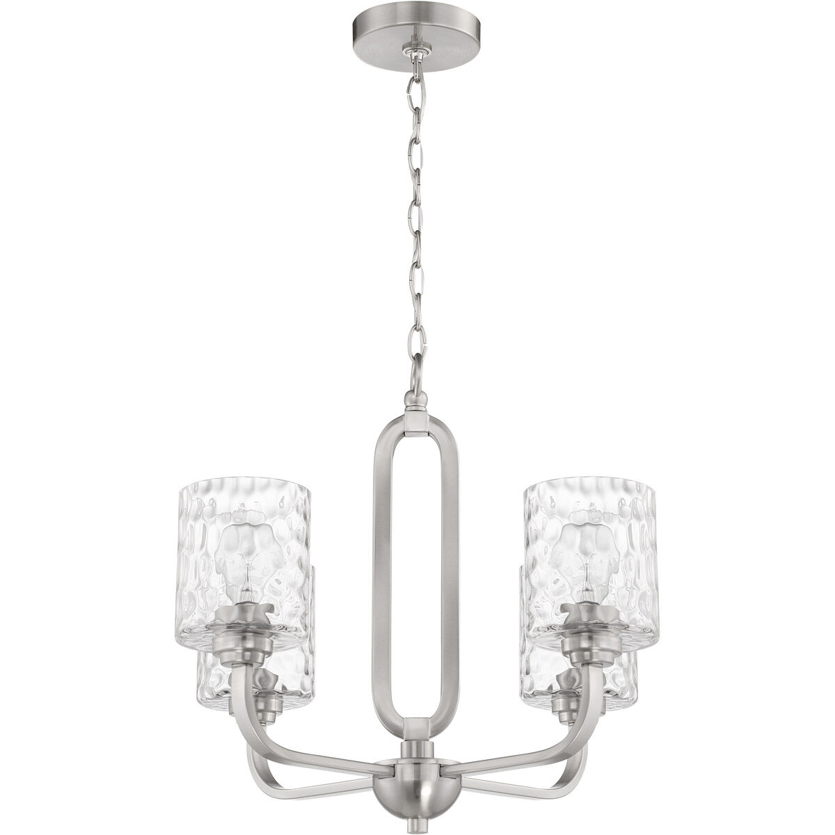 Collins 4 Light 24 inch Brushed Polished Nickel Chandelier Ceiling Light