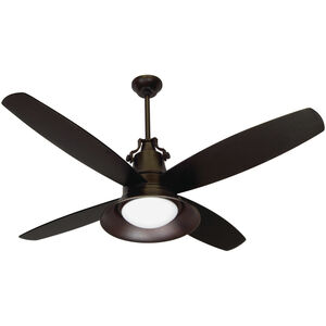 Union 52 inch Oiled Bronze Gilded with Oiled Bronze Blades Indoor/Outdoor Ceiling Fan
