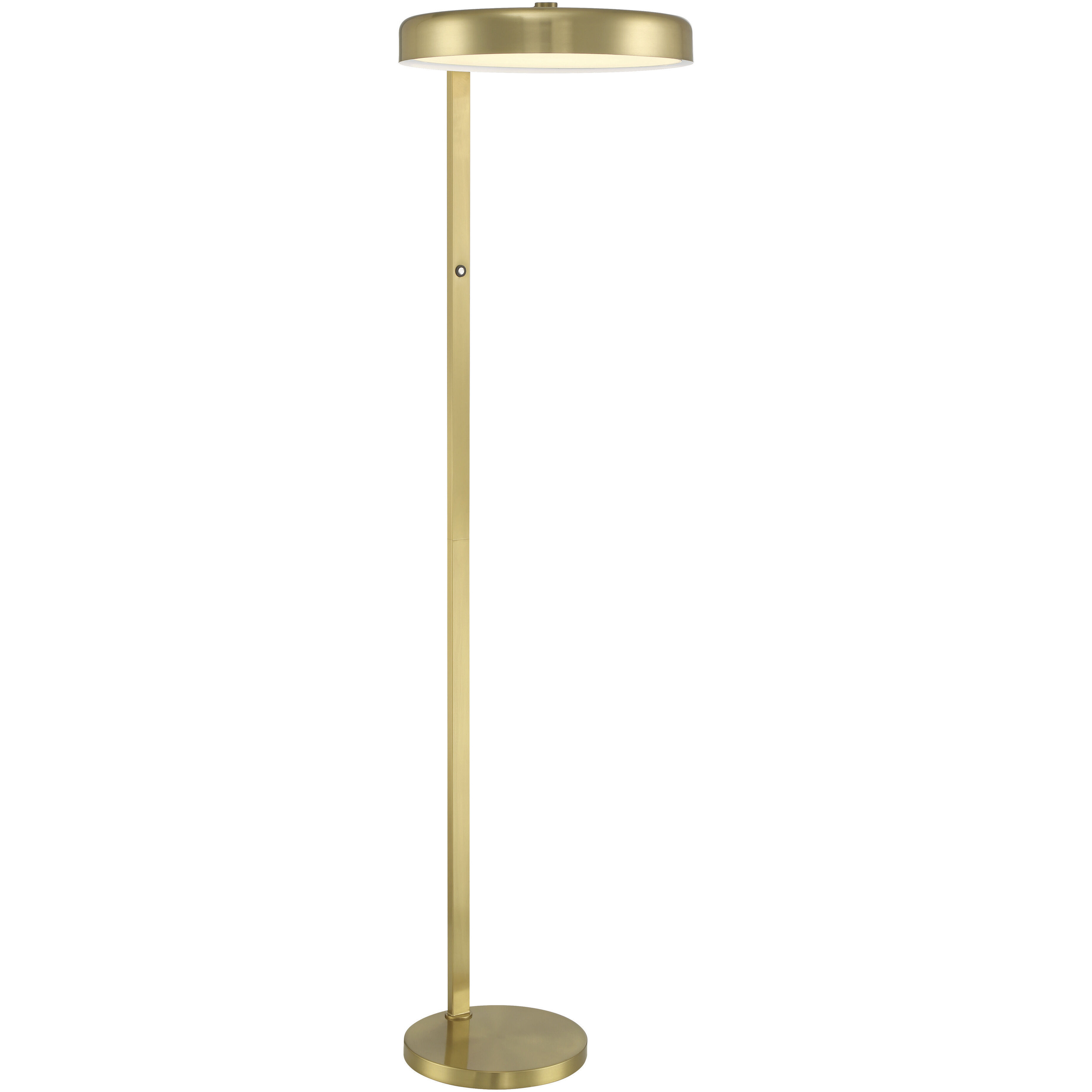 Keeva 57.05 inch 28 watt Satin Brass Floor Lamp Portable Light