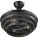 Whiskey 42 inch Flat Black with Clear Acrylic Blades Fan, Hidden Blades