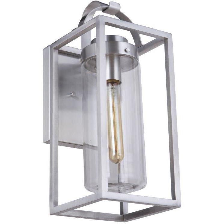 Neo 1 Light 17 inch Satin Aluminum Outdoor Wall Lantern