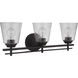 Neighborhood Drake 3 Light 24 inch Flat Black Vanity Light Wall Light, Neighborhood Collection