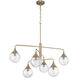 Reflection 6 Light 36 inch Premium Bronze Chandelier Ceiling Light