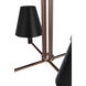 Blake 4 Light 24 inch Flat Black/Satin Brass Chandelier Ceiling Light