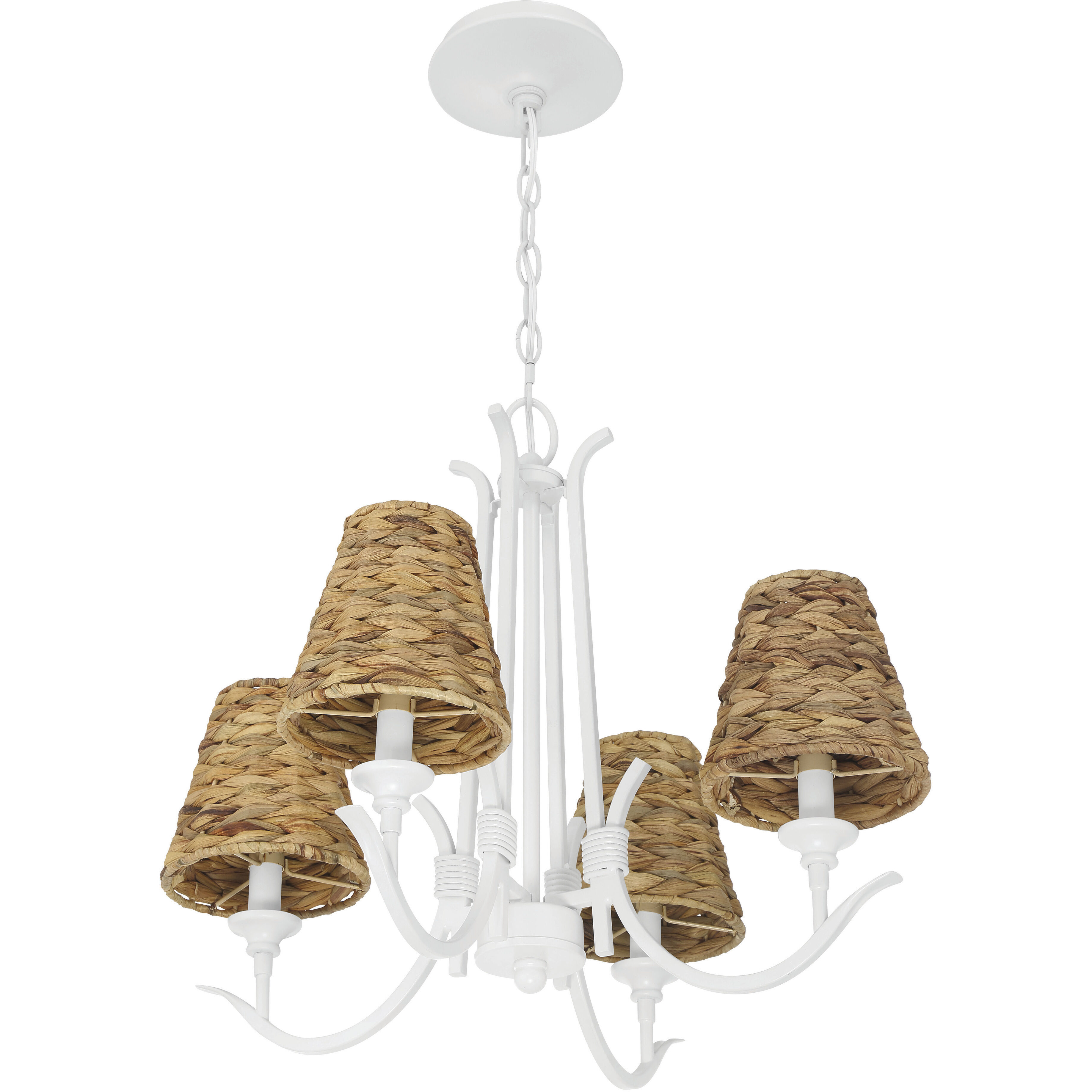 Kokomo 4 Light 21.25 inch Matte White Chandelier Ceiling Light