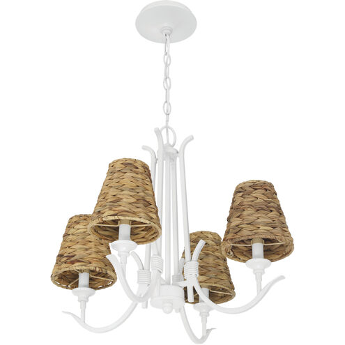 Kokomo 4 Light 21.25 inch Matte White Chandelier Ceiling Light