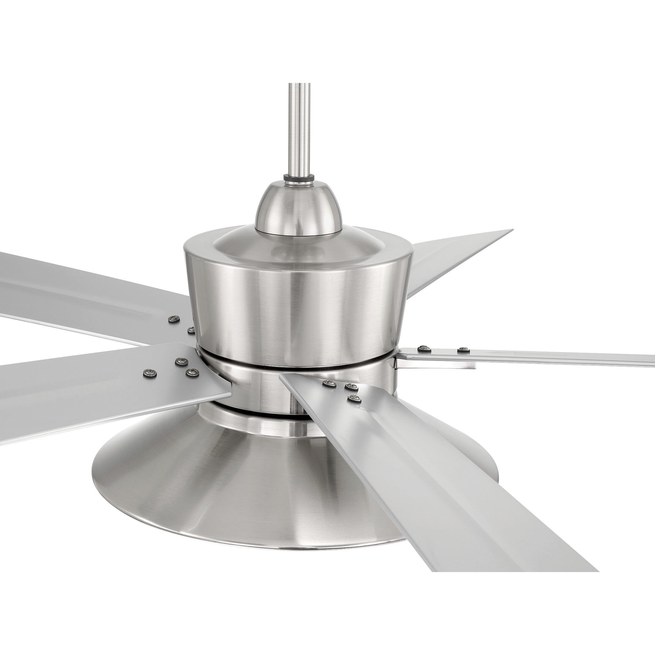 Topper 52 inch Brushed Polished Nickel with Brushed Nickel Blades Fan