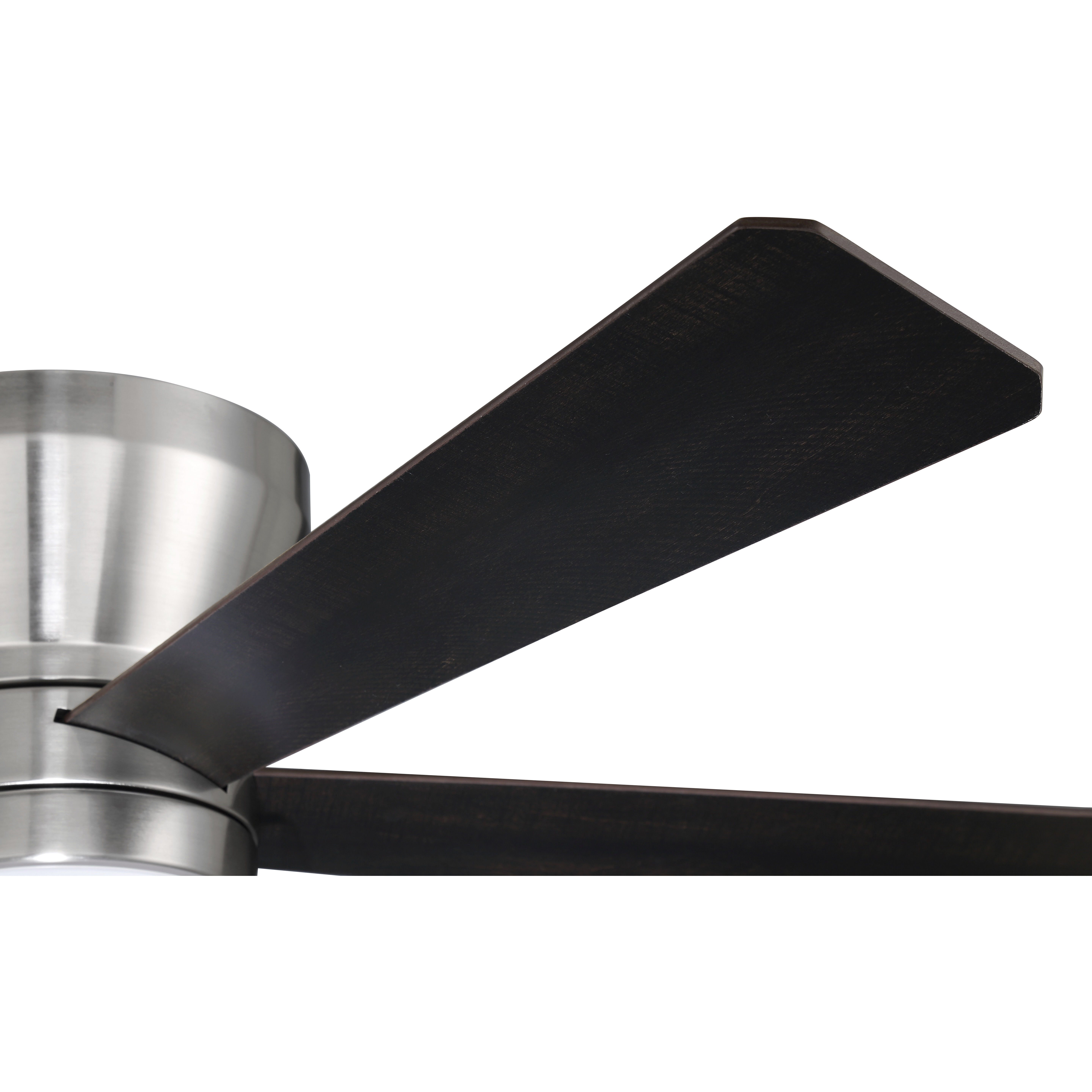 Merit 52 inch Brushed Polished Nickel with Black Walnut/Grey Walnut Blades Ceiling Fan