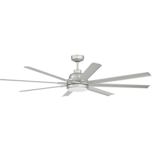 Rush 65 inch Painted Nickel with Painted Nickeld Blades Ceiling Fan (Blades Included) in Polished Nickel