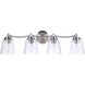 Tyler 4 Light 31 inch Brushed Polished Nickel Vanity Light Wall Light