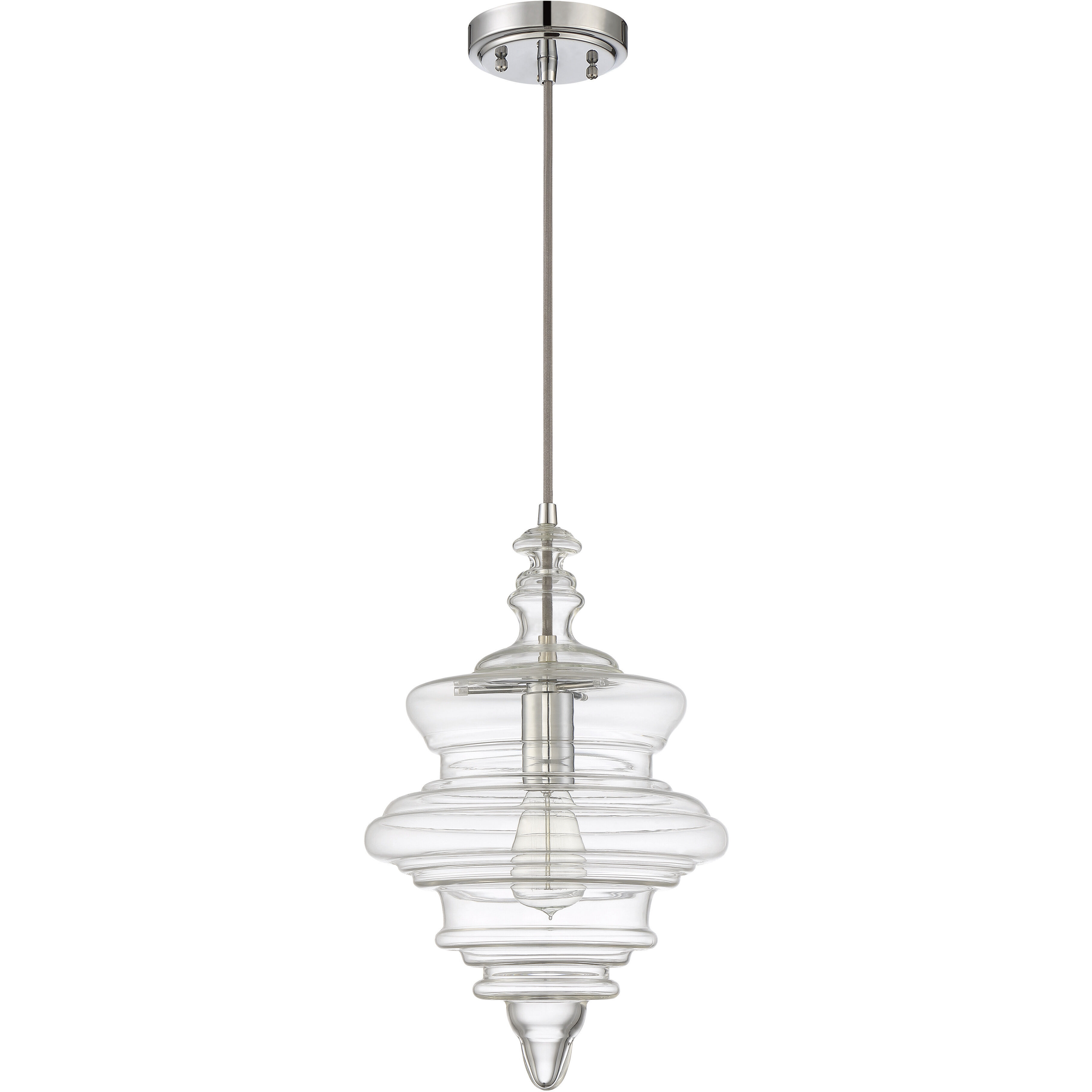 Neighborhood 1 Light 10.5 inch Chrome Mini Pendant Ceiling Light, Jeremiah