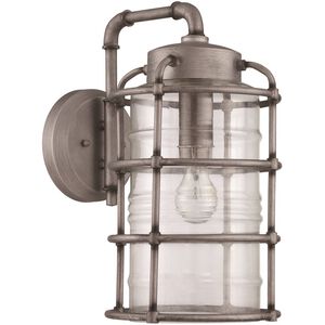 Hadley 1 Light 17 inch Aged Galvanized Outdoor Wall Mount, Large