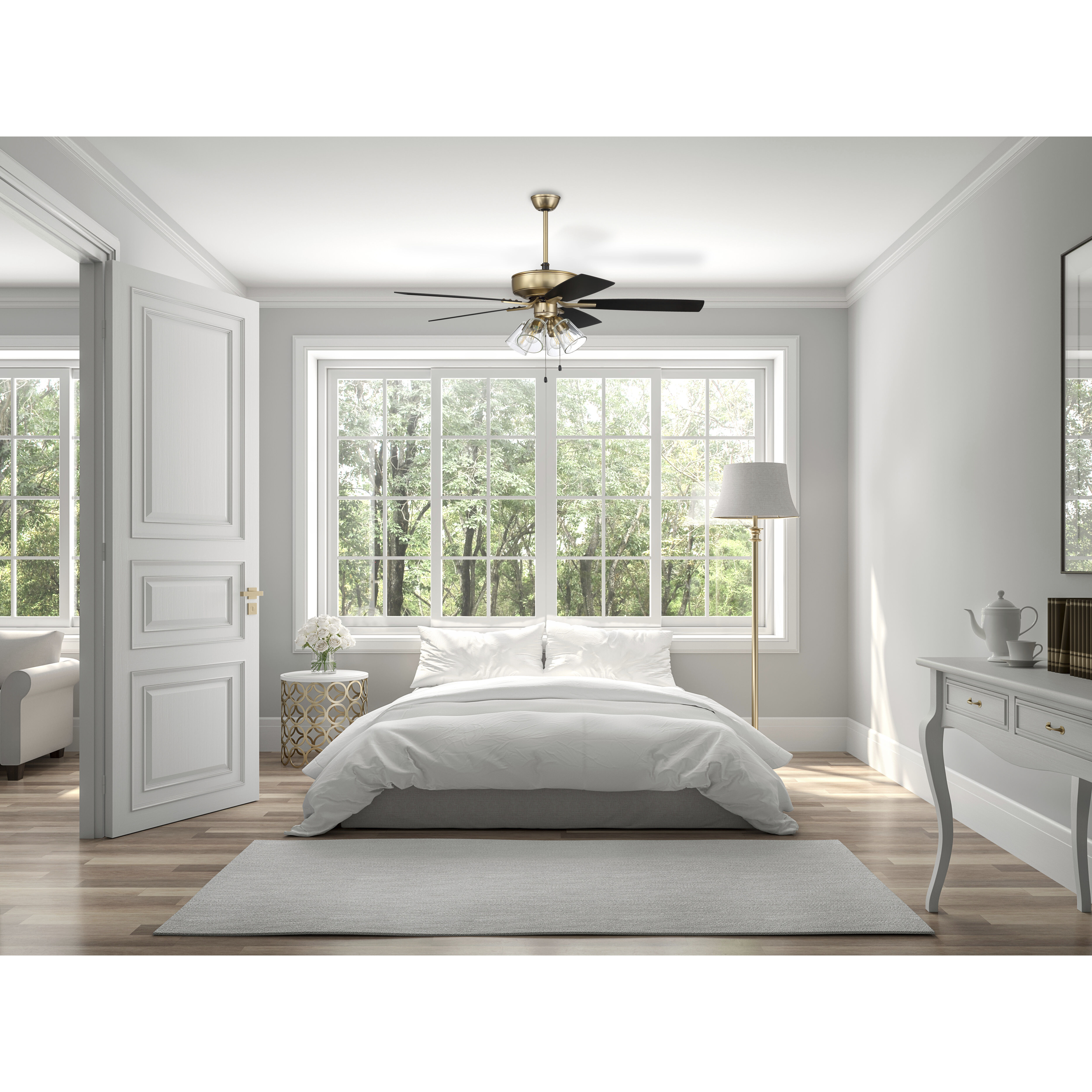 Pro Plus 104 52 inch Espresso with Espresso/Walnut Blades Contractor Ceiling Fan