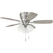 Wheeler 42 inch Brushed Polished Nickel with Driftwood/Walnut Blades Fan