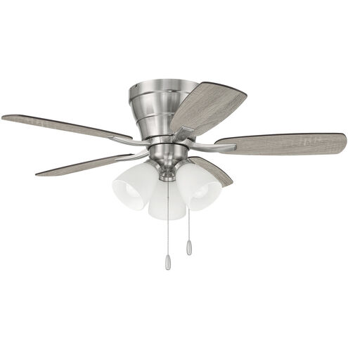 Wheeler 42 inch Brushed Polished Nickel with Driftwood/Walnut Blades Fan
