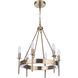 Larrson 6 Light 17.75 inch Satin Brass Chandelier Ceiling Light
