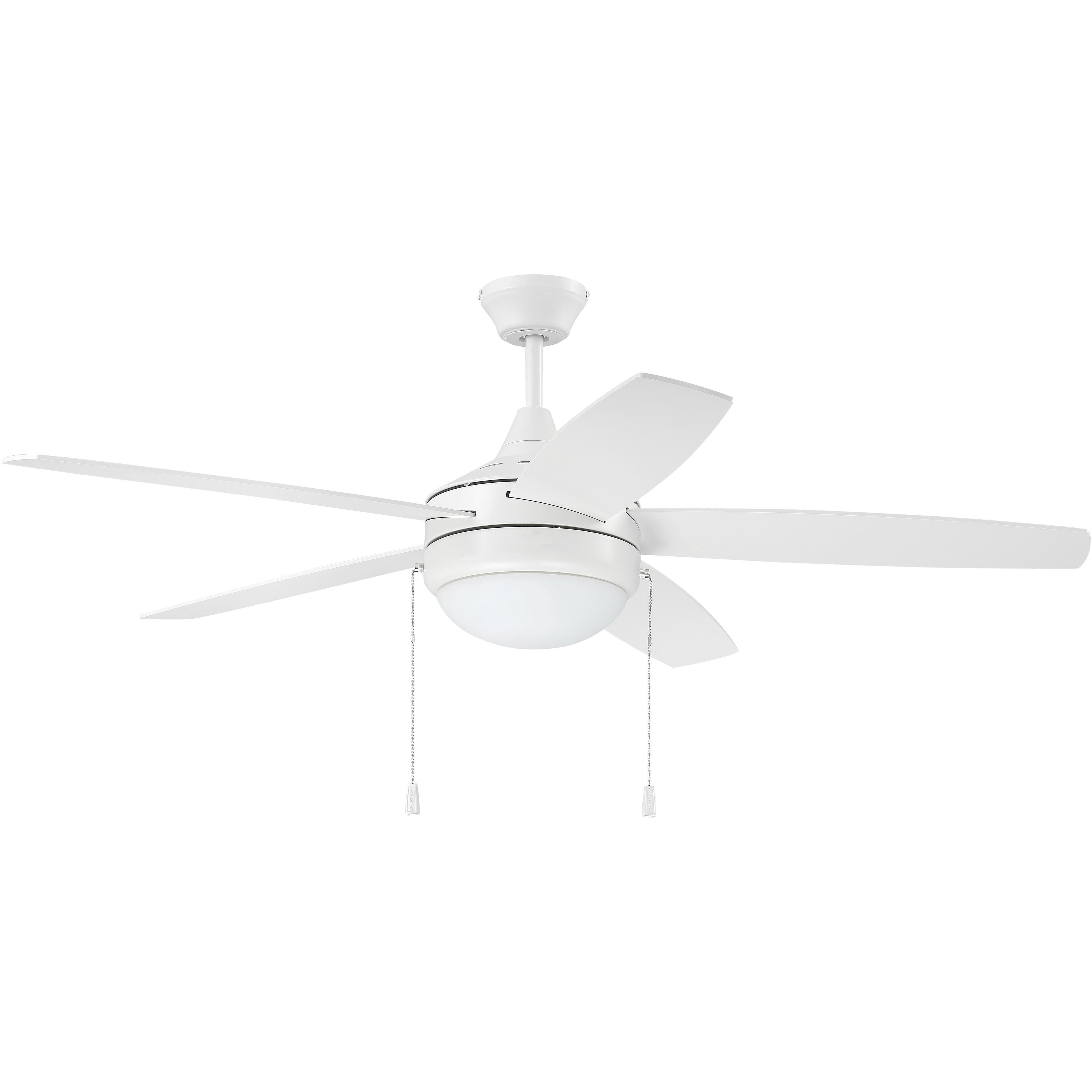 Phaze 52 inch White with White/White Blades Ceiling Fan