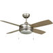 Laval 44 inch Brushed Satin Nickel with Brushed Nickel/Maple Blades Ceiling Fan