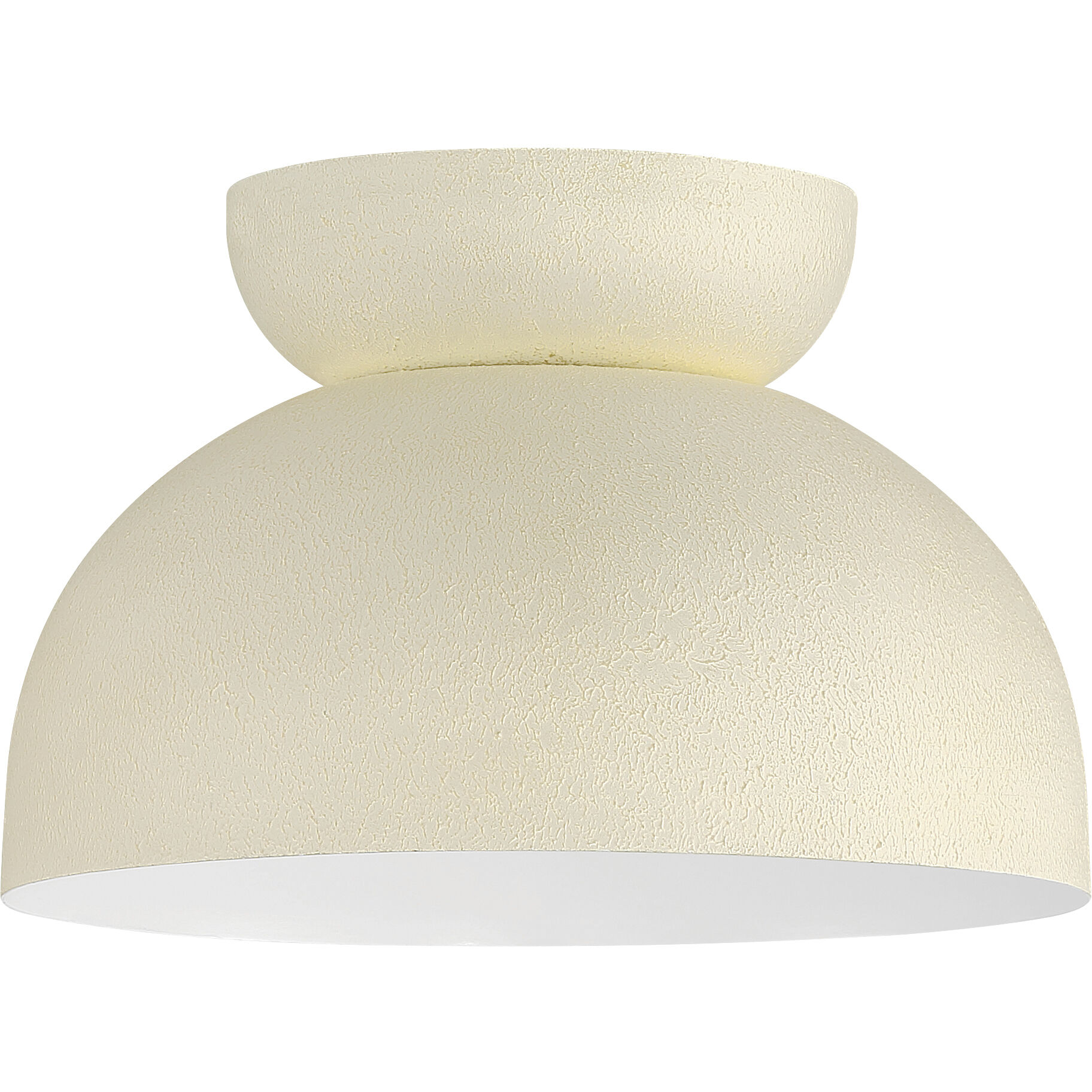 Ventura Dome 1 Light 10.5 inch Cottage White Flushmount Ceiling Light