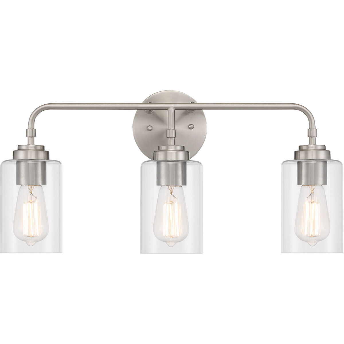 Stowe 3 Light 22 inch Brushed Polished Nickel Vanity Light Wall Light