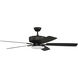 Pro Plus 112 52 inch Flat Black with Flat Black/Grey Wood Blades Contractor Ceiling Fan, Slim