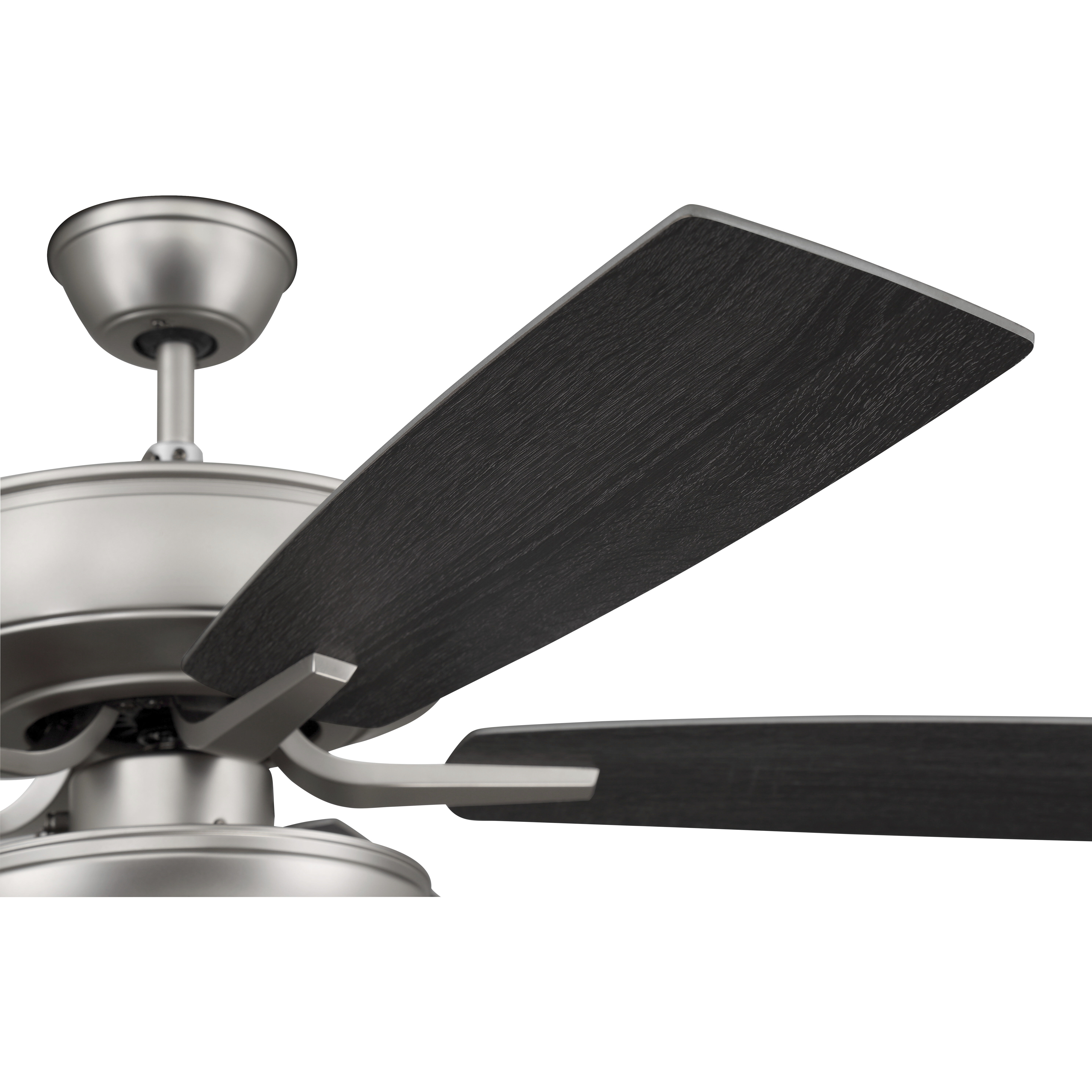 Pro Plus 119 52 inch Brushed Satin Nickel with Brushed Nickel/Greywood Blades Contractor Ceiling Fan, Pan