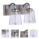 Elsa 2 Light 14 inch Brushed Polished Nickel Vanity Light Wall Light