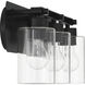 Hendrix 3 Light 20.5 inch Flat Black Vanity Light Wall Light