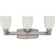 Neighborhood Bridwell 3 Light 24 inch Brushed Polished Nickel Vanity Light Wall Light