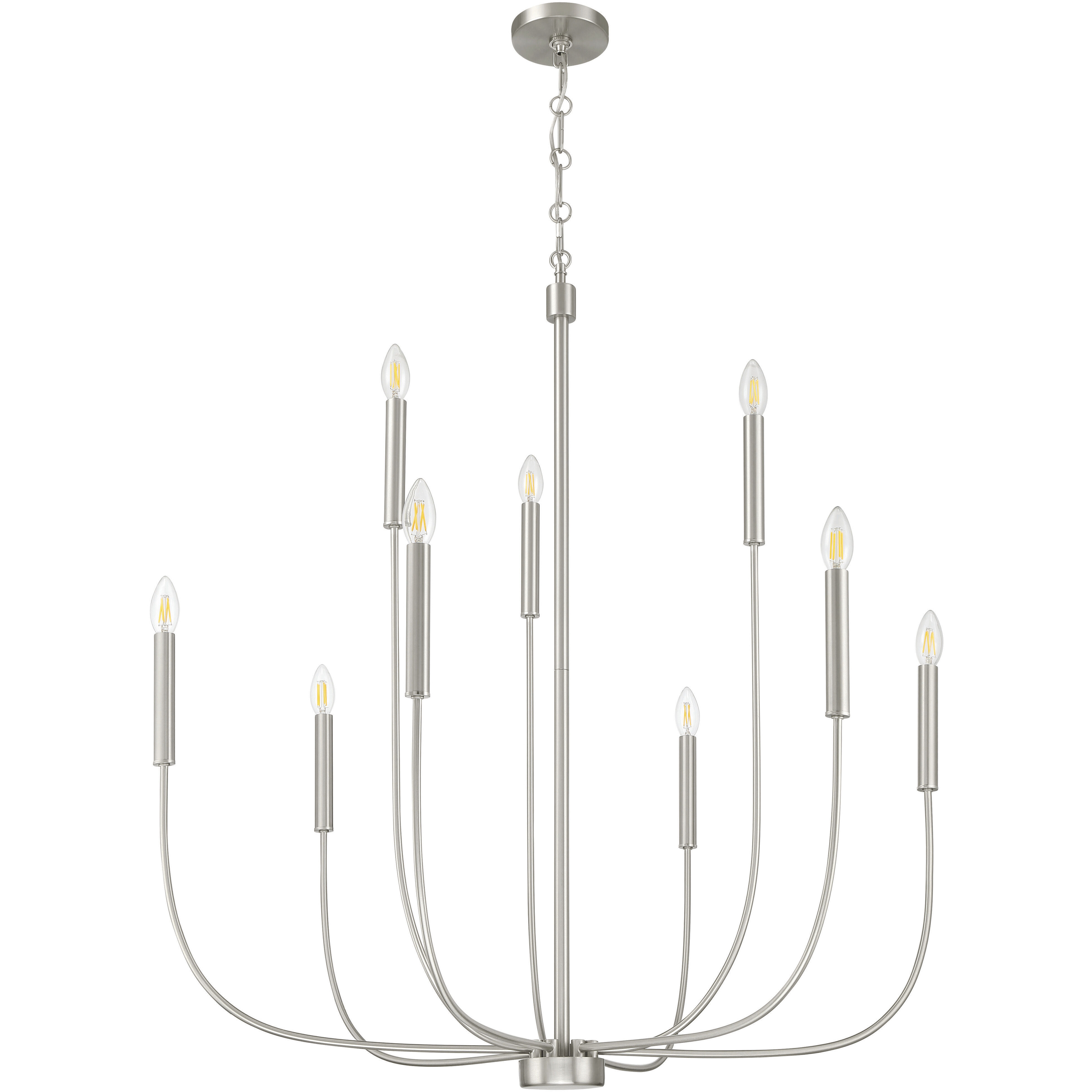 Traci 9 Light 37.38 inch Brushed Polished Nickel Chandelier Ceiling Light