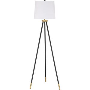 Bejamin 61 inch 60 watt Painted Black and Painted Gold Floor Lamp Portable Light