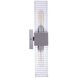 Ridge 2 Light 18 inch Satin Aluminum Outdoor Wall Sconce