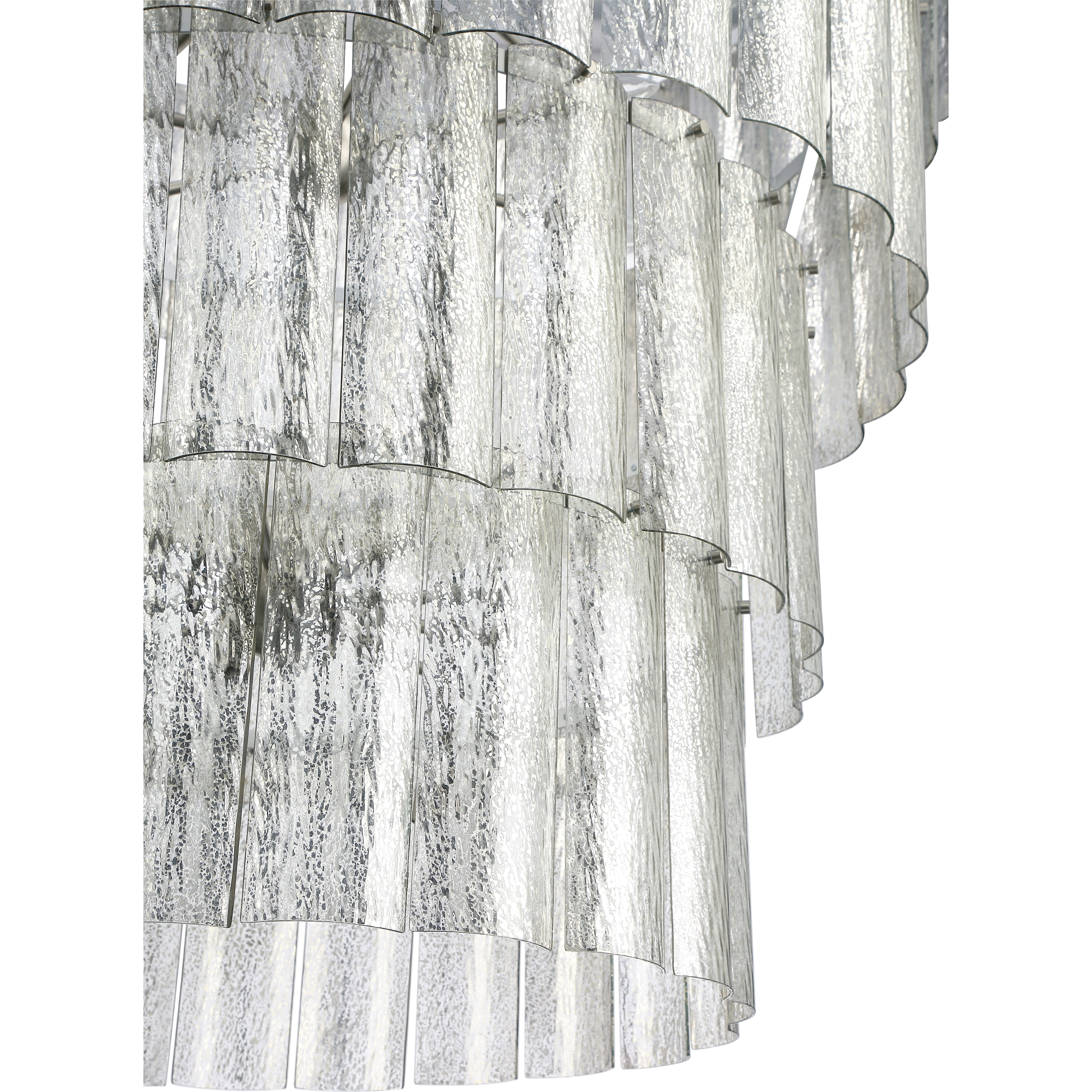 Museo 28 Light 48 inch Brushed Polished Nickel Chandelier Ceiling Light