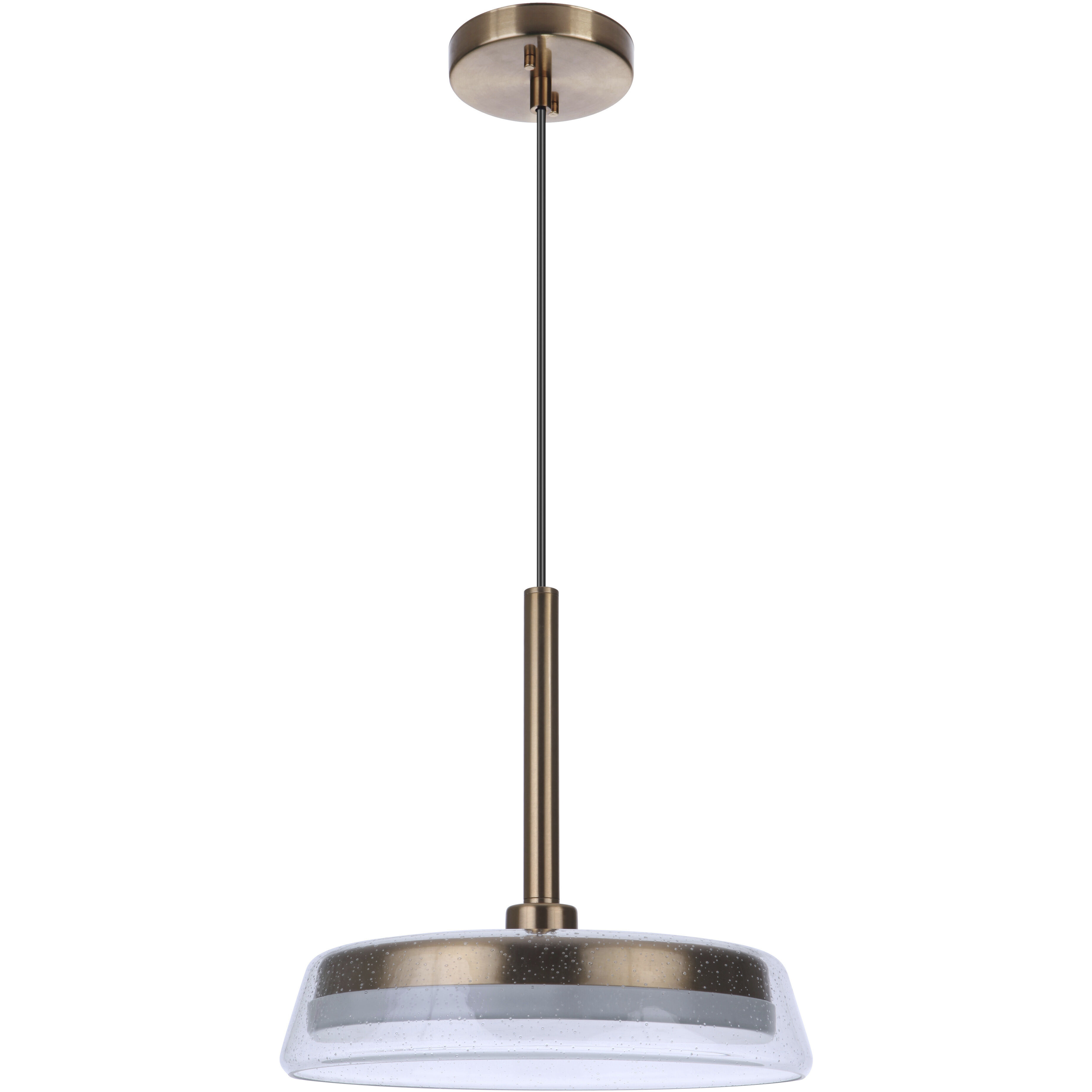 Centric LED 14 inch Satin Brass Pendant Ceiling Light