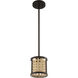Malaya 1 Light 6 inch Aged Bronze Brushed Mini Pendant Ceiling Light