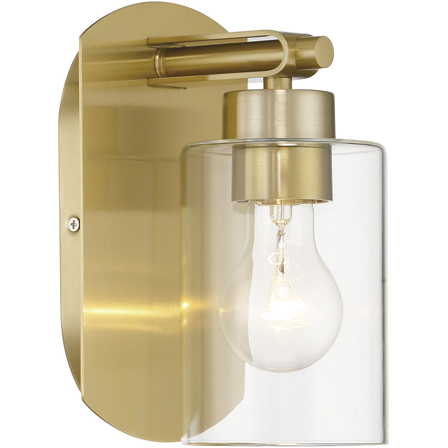 Hendrix 1 Light 5.25 inch Satin Brass Wall Sconce Wall Light