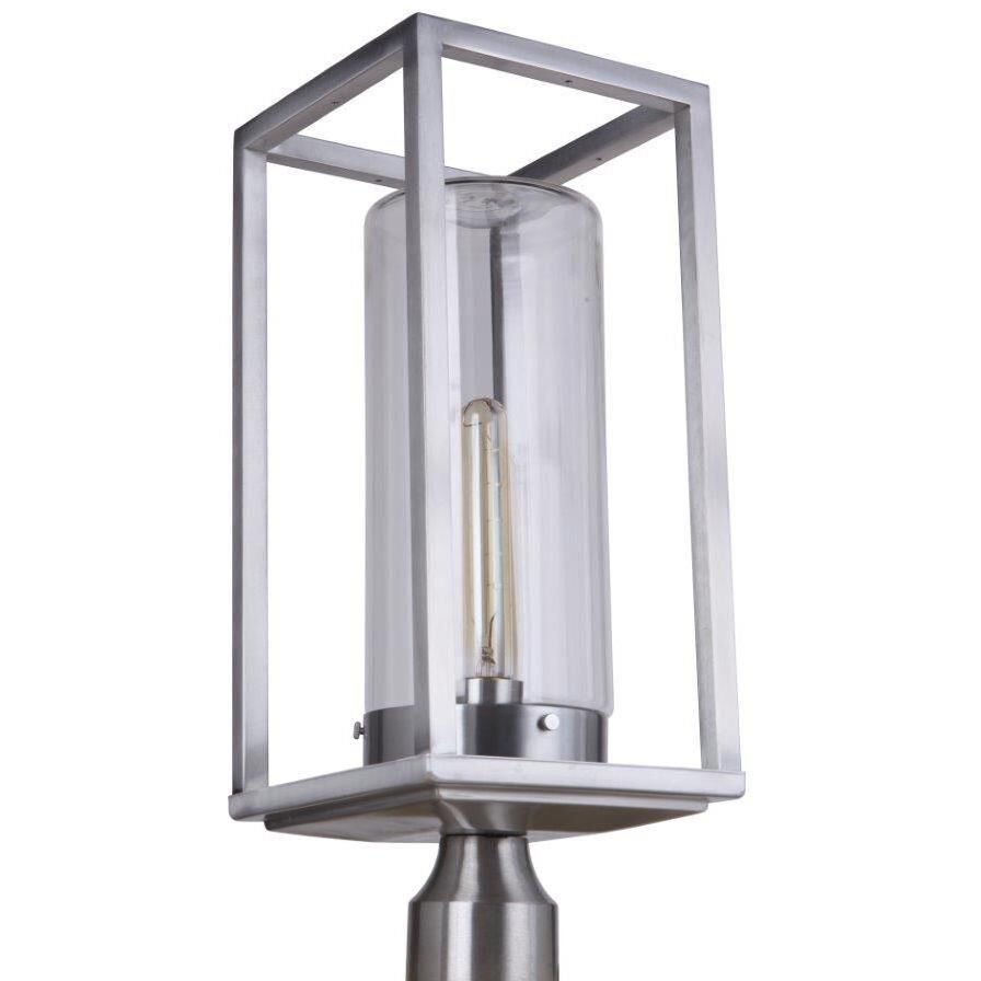 Neo 1 Light 17 inch Satin Aluminum Outdoor Post Light