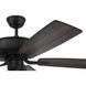 Pro Plus 104 52 inch Flat Black with Flat Black/Grey Wood Blades Contractor Ceiling Fan