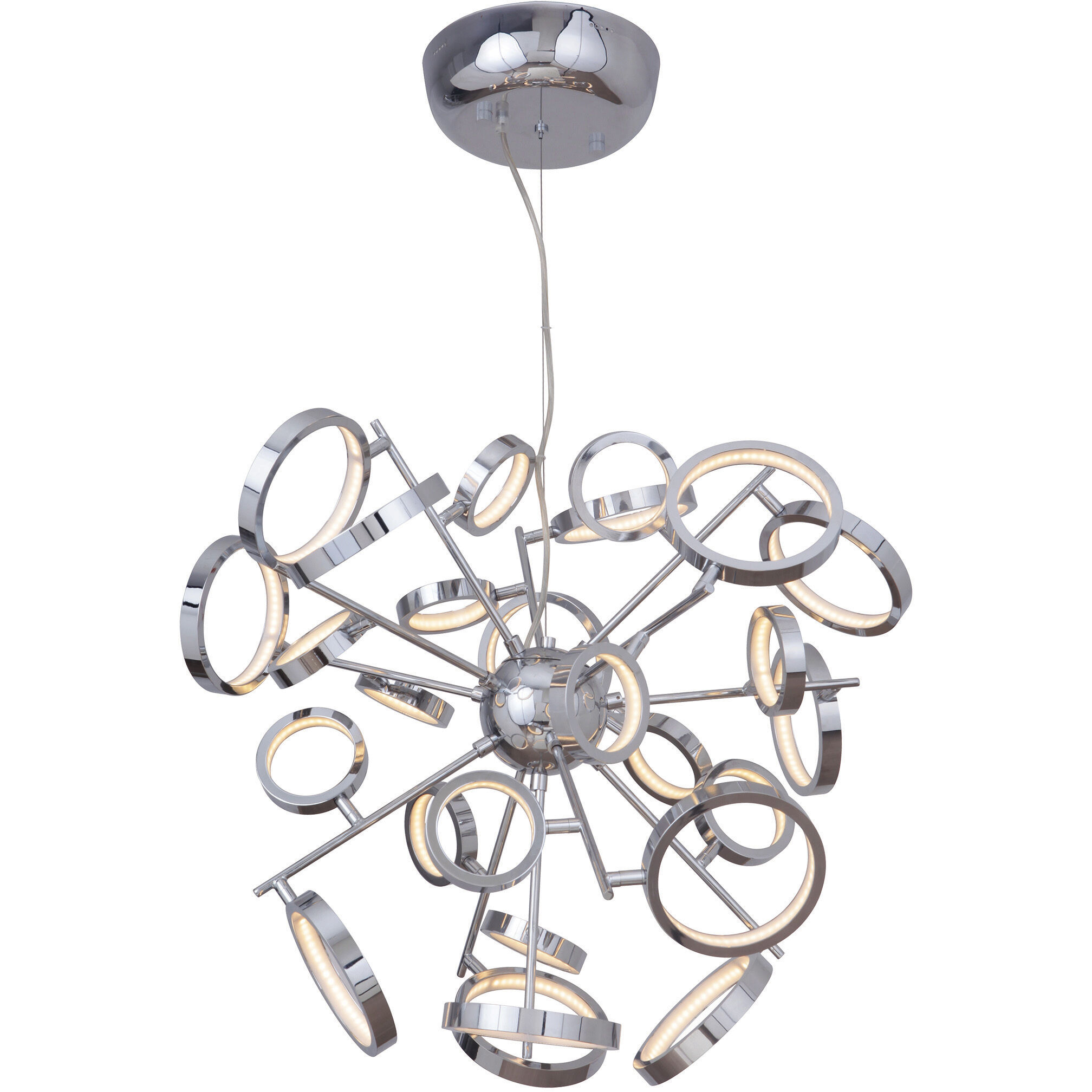 Mira LED 28.25 inch Chrome Chandelier Ceiling Light
