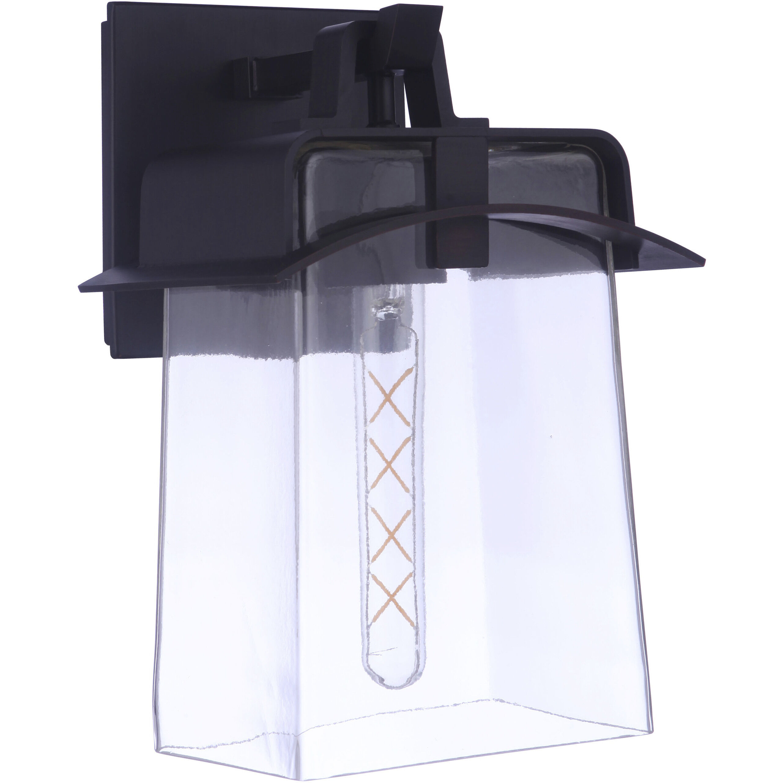 Smithy LED 9 inch Aged Bronze Brushed Outdoor Lantern, Medium