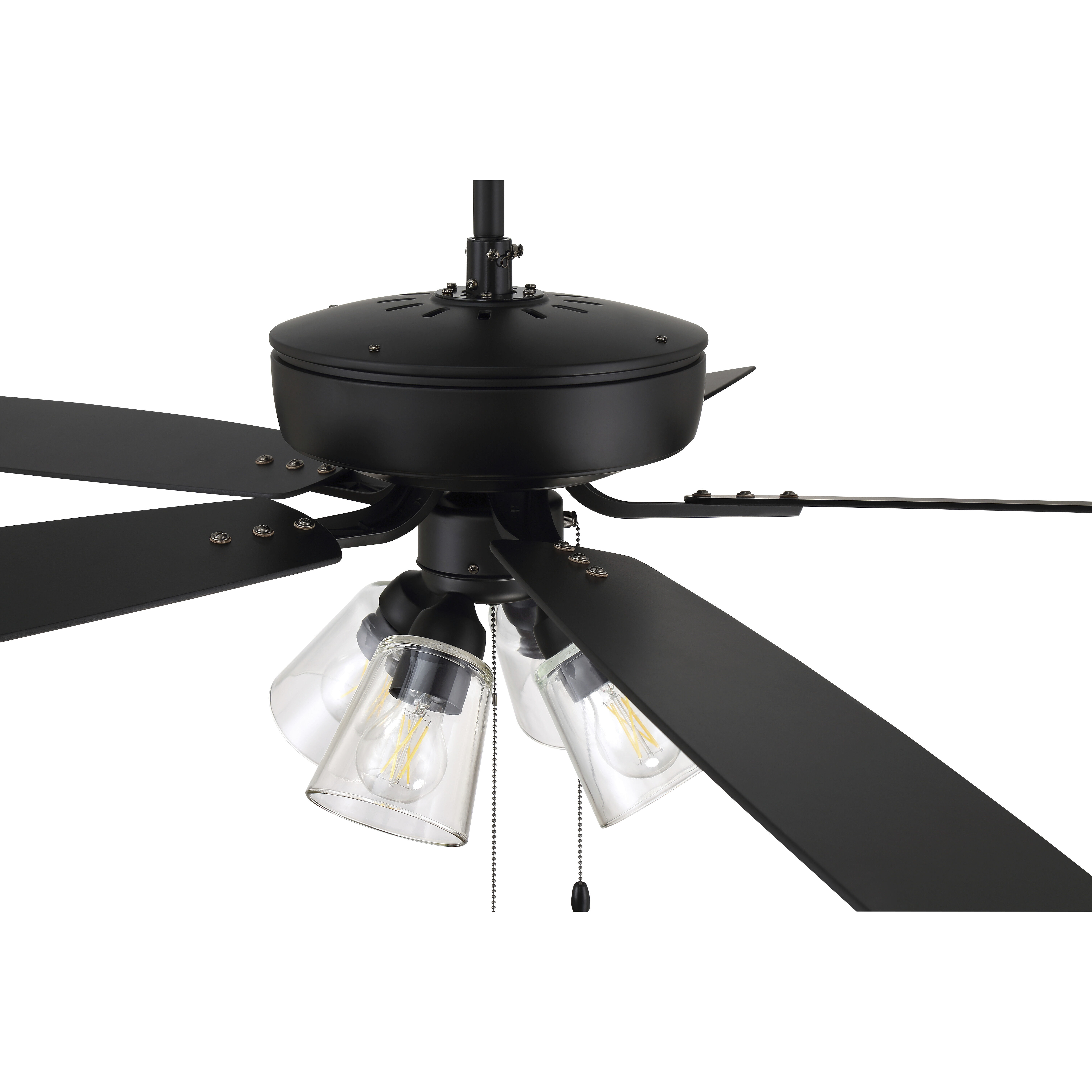 Craftmade P104FB5-52FBGW Pro Plus 104 52 inch Flat Black with Flat