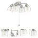 Universal LED LED Filament Brushed Polished Nickel Fan Light Kit