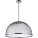 Sculptural Statement LED 24.25 inch Brushed Polished Nickel Pendant Ceiling Light