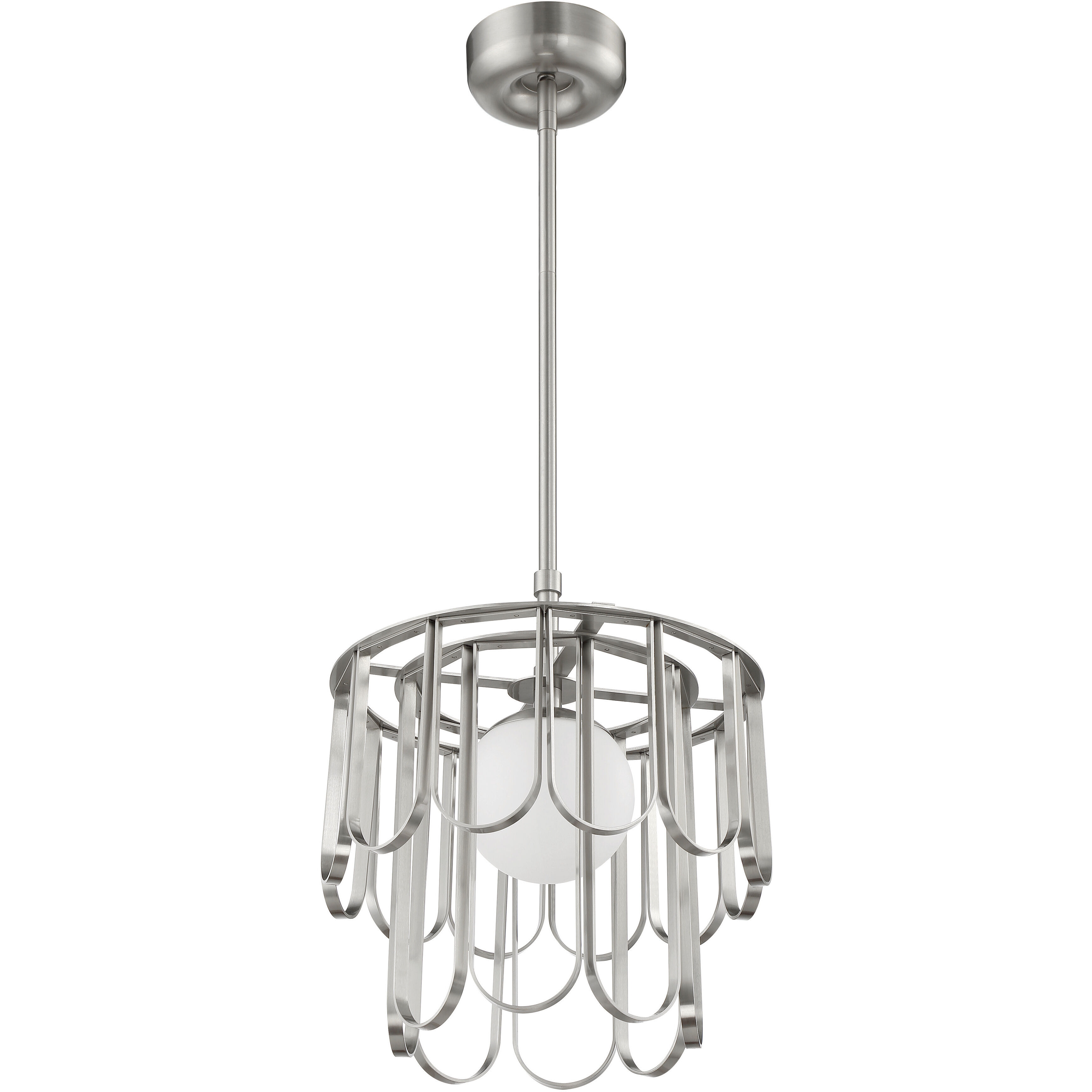 Melody 1 Light 15 inch Brushed Polished Nickel Pendant Ceiling Light