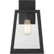 Dunn 1 Light 13 inch Textured Matte Black Outdoor Wall Mount, Large