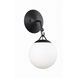 Orion 1 Light 6 inch Flat Black Wall Sconce Wall Light