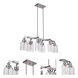 Foxwood 6 Light 32.63 inch Brushed Polished Nickel Island Light Ceiling Light