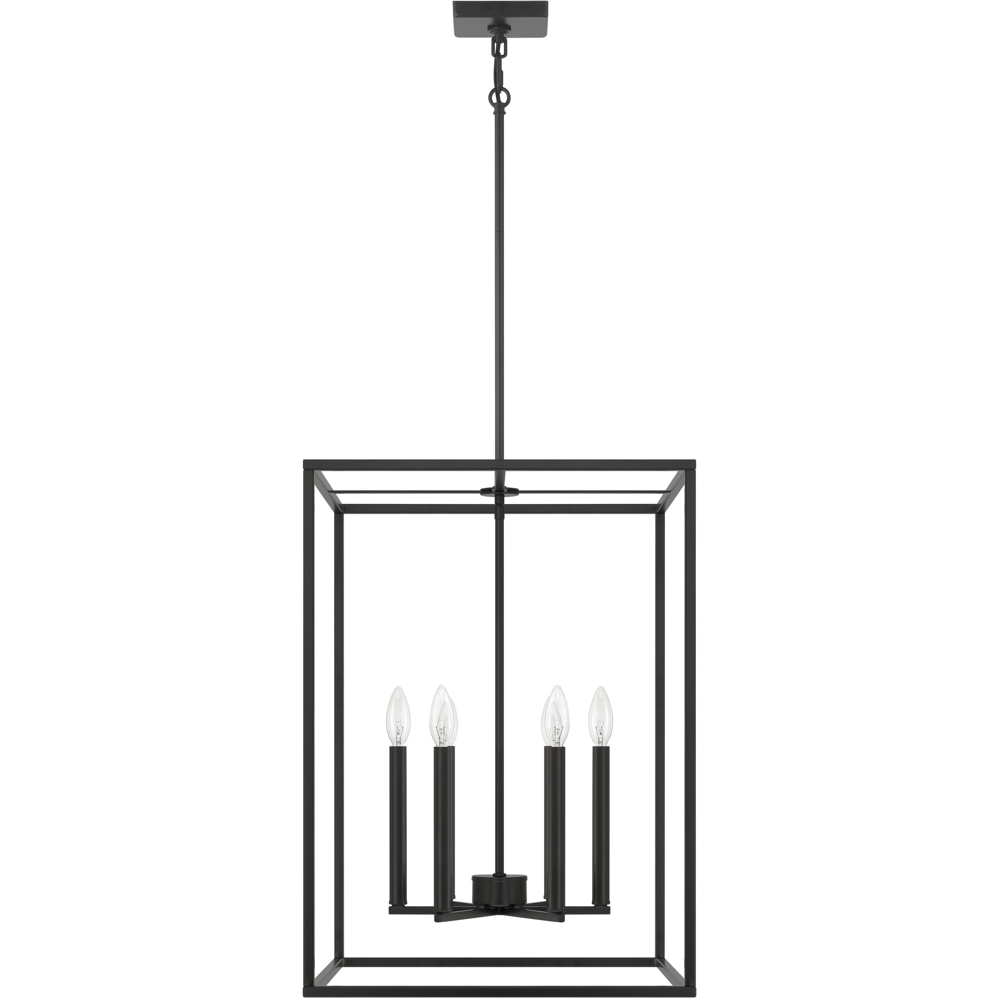 Signature 6 Light 18 inch Flat Black Foyer Light Ceiling Light