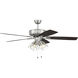 Pro Plus 104 52 inch Brushed Polished Nickel with Driftwood/Grey Walnut Blades Contractor Ceiling Fan